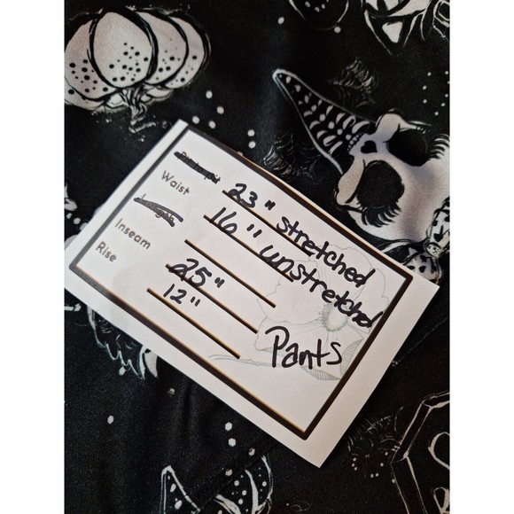 Pineapple Clothing Spooktacular Lucy Black Yoga Pants & Sports Bra 2 Pc Set, L - Picture 3 of 9